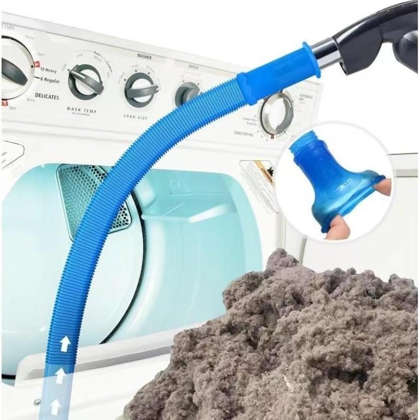 Upgrade Third-Generation S-Type Dryer Vent Cleaning Kit, Extendable Universal Connector, Vacuum Soft Tube Lint Remover, Blue