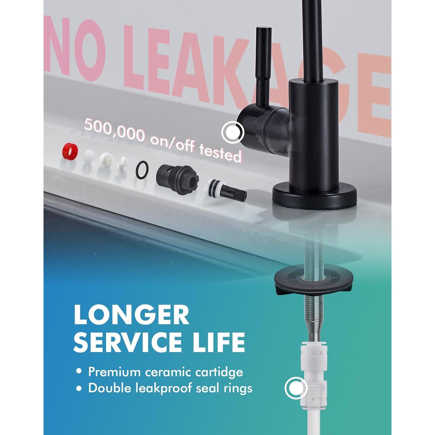 Kitchen Faucet with Pull Down Sprayer, Oil-Rubbed Bronze | cUPC and CEC Certified,  SUS304 Steel, 3  Modes, 360° Swivel, Fingerprint-Resistant Finish, Ceramic Disc Valve