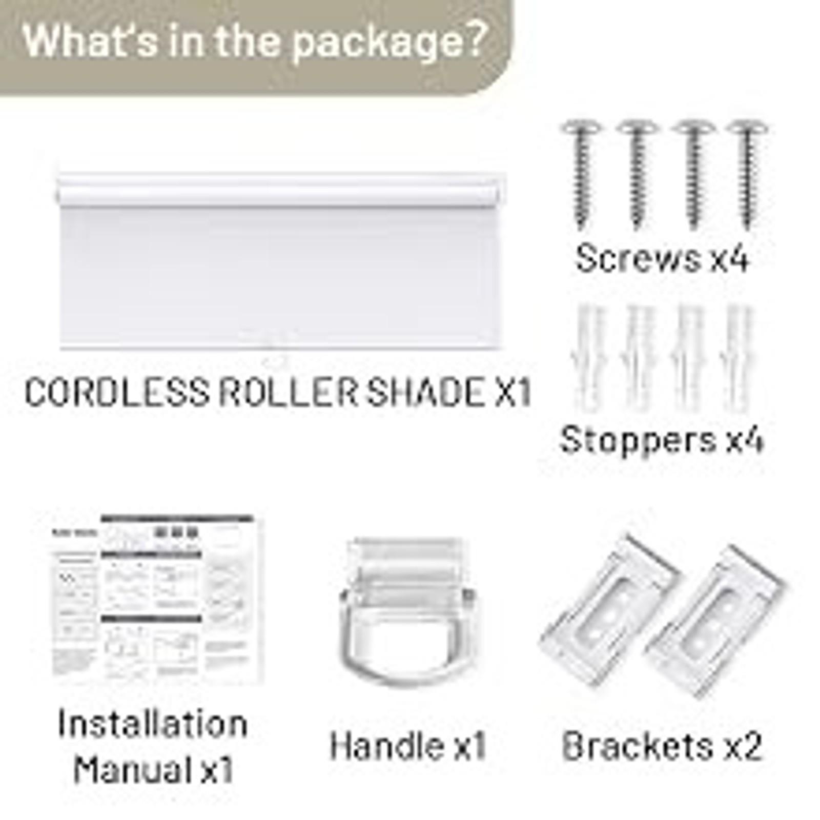 Blackout Cordless Roller Shades Blinds,23" W x 72" H,White | Blackout Fabric UV Thermal Insulated,Spring System For Windows Door,Pull Down Room Darkening,Easy to Install for Home,Office Blackout Cordless Roller Shades Blinds,23" W x 72" H,White | Blackout Fabric UV Thermal Insulated,Spring System For Windows Door,Pull Down Room Darkening,Easy to Install for Home,Office