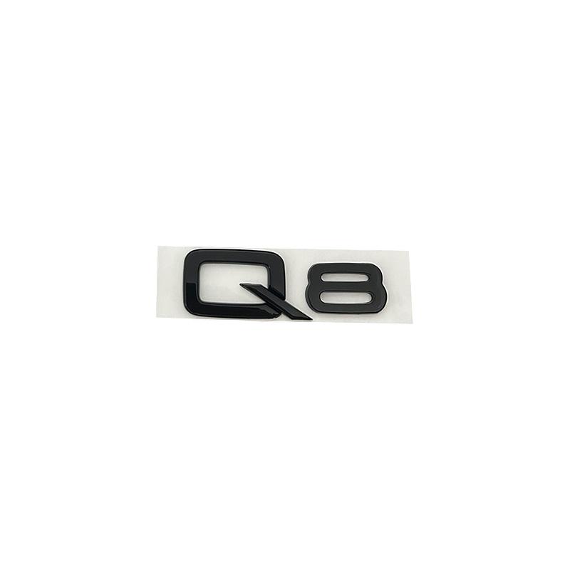 Audi Q8 2018 Ring Emblem Set, Abs Material Hood Grille Trunk Waterproof Car Logo, Quattro Decoration Sticker