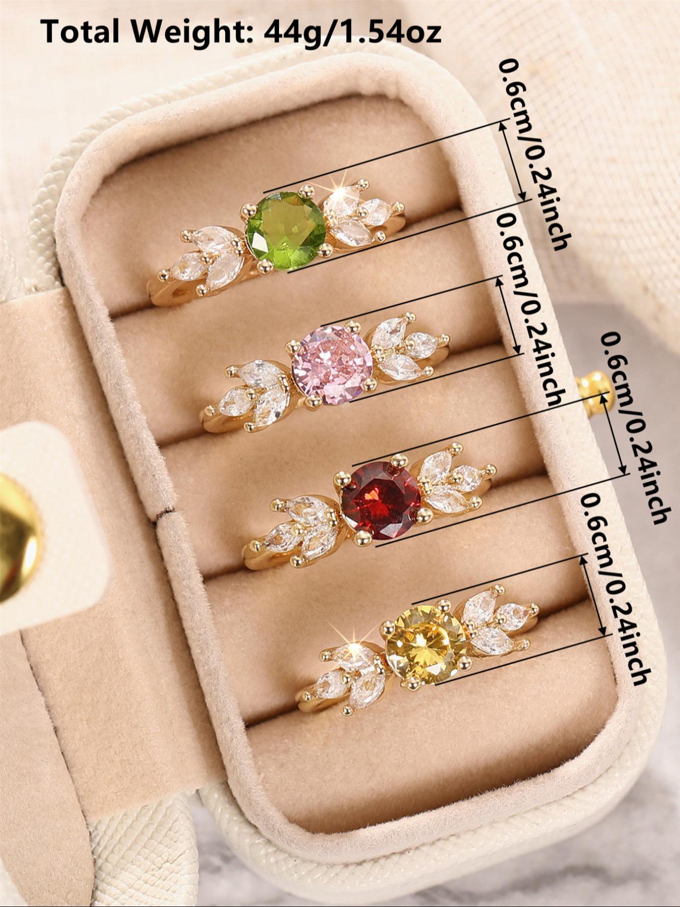 Women's Elegant Colorful Gemstone Decorated Ring, Marquise Cut Ring, Exquisite Trendy Ring, Fashionable Jewelry for Women As Engagement Anniversary Party Jewelry Gift, Wedding Anniversary Ring, Bridal Engagement Jewelry