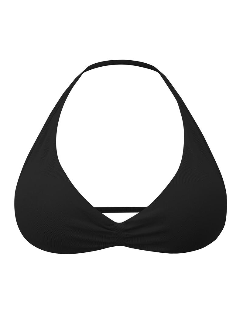 Women's Solid Color Strappy Sports Bra, Breathable Comfortable Backless Padded Impact Strappy Bra, Quick Drying Running Fitness Sports Bra