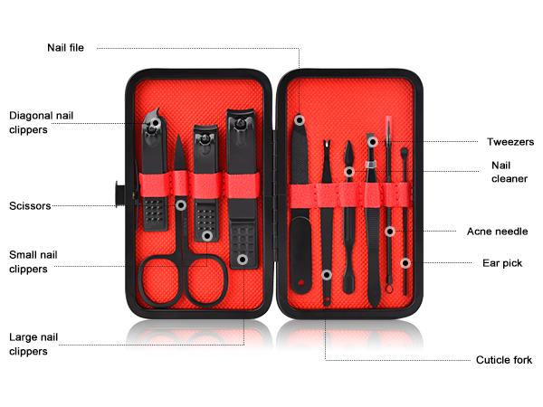 10pcs Manicure Set,Valentine Day gifts,Mens Grooming Kit, Nail Care Set, Manicure Kit for Men and Women,Nail Kit,Grooming Kit,Nail Clipper Set,Stocking Stuffers,Stocking Stuffers for Teen Boys,Gifts for Men