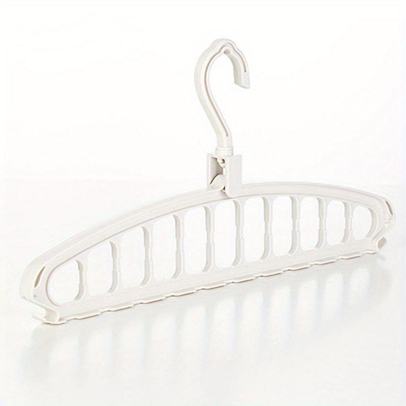 Space-Saving Multi-Hole Clothes Hanger Set, Foldable Drying Rack for Pants Shirts and Dresses, Home Use, 1/4 Pieces