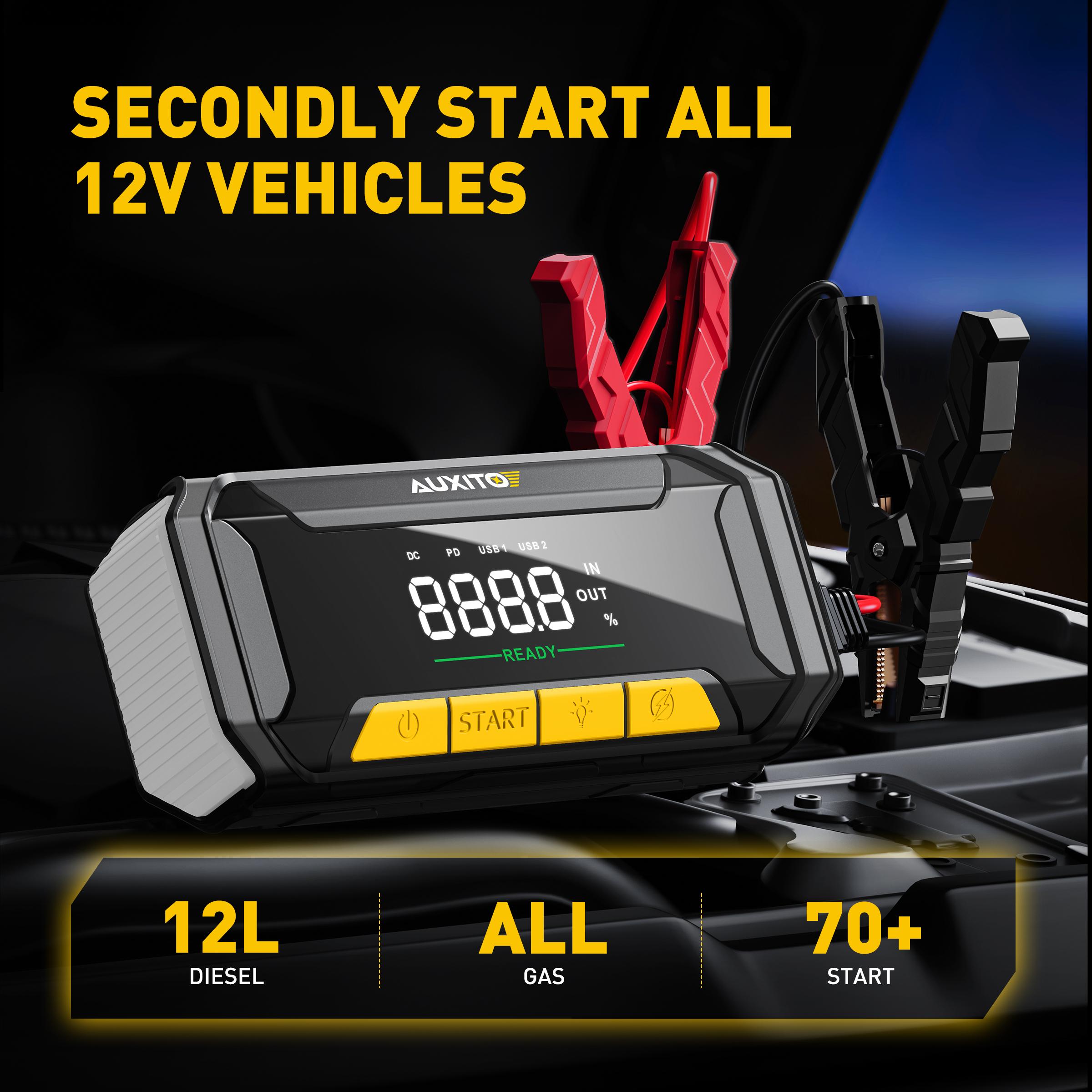 AUXITO Jump Starter 8000A Peak Jump Box(All Gas,up to 10.0L Diesel Engine) 12V Car Portable Battery Jump Starter ,Auto Battery Booster Pack,with 3-Mode Flashlight AUXITO Jump Starter 8000A Peak Jump Box(All Gas,up to 10.0L Diesel Engine) 12V Car Portable Battery Jump Starter ,Auto Battery Booster Pack,with 3-Mode Flashlight