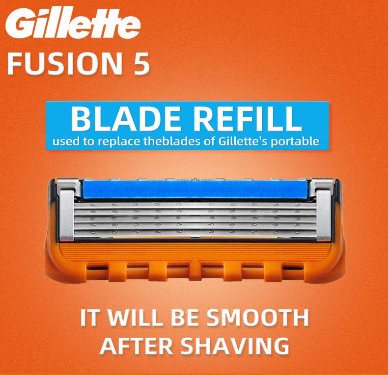 Gillette Fusion5 Razor Blades (8 Heads), Five-Layer Blades for Men, Daily Shaving, Home & Travel, Replacement Pack