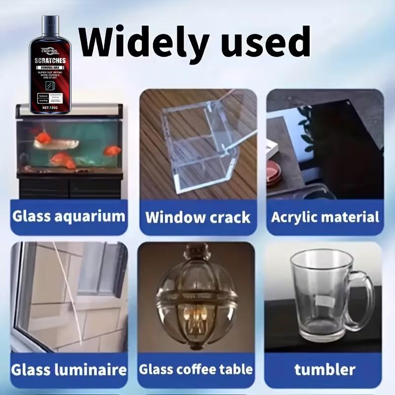 Multi-Purpose Scratch Polish Agent, Bathroom Glass RV Bathtub Polishing Repair, Remove Scratches Clear No Residue, Essential Cleaning Tool