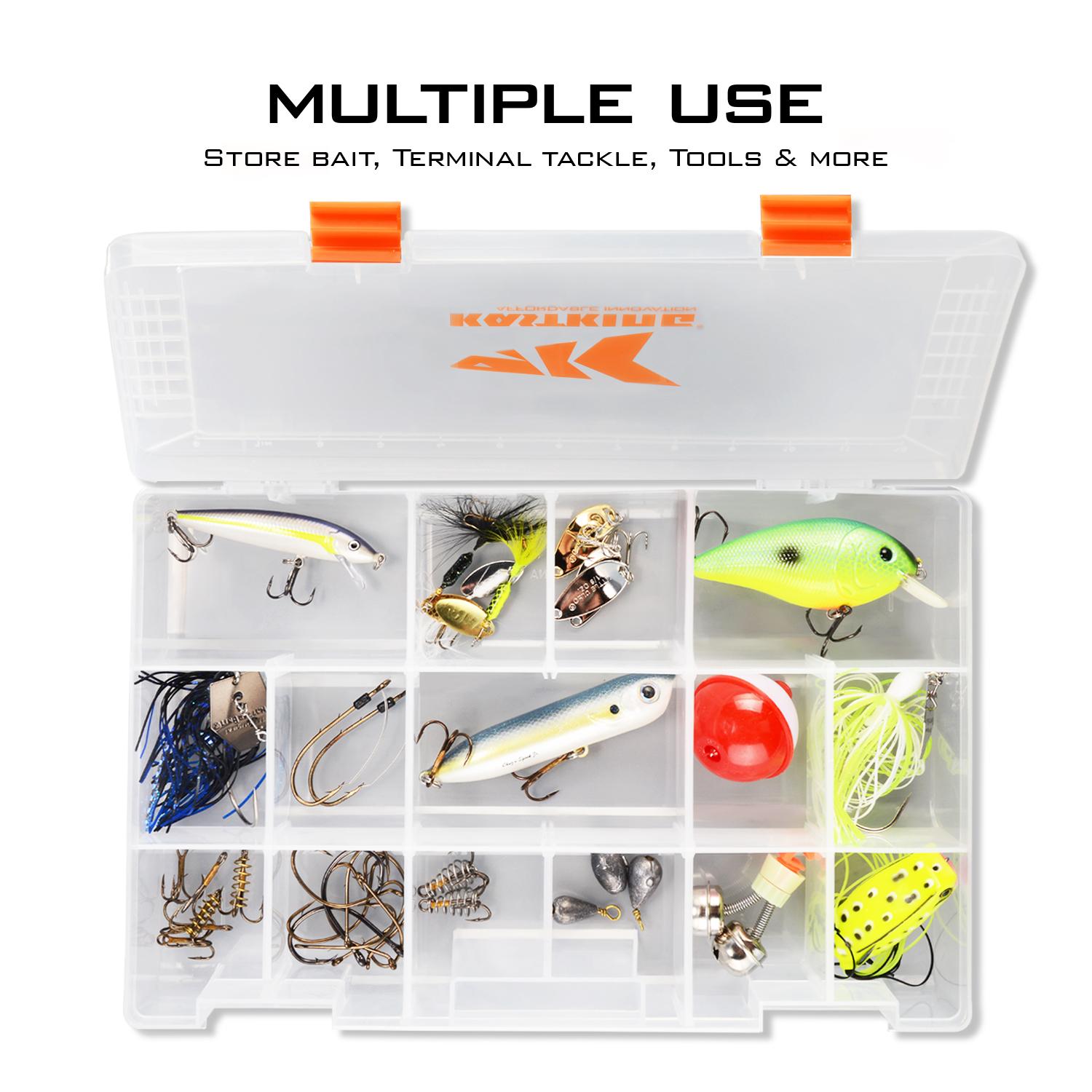 KastKing Tackle Boxes, Plastic Box, Plastic Storage Organizer Box with Removable Dividers - Fishing Tackle Storage - Box Organizer - 2 Packs /4 Packs Tackle Trays - Parts Box Adjustable