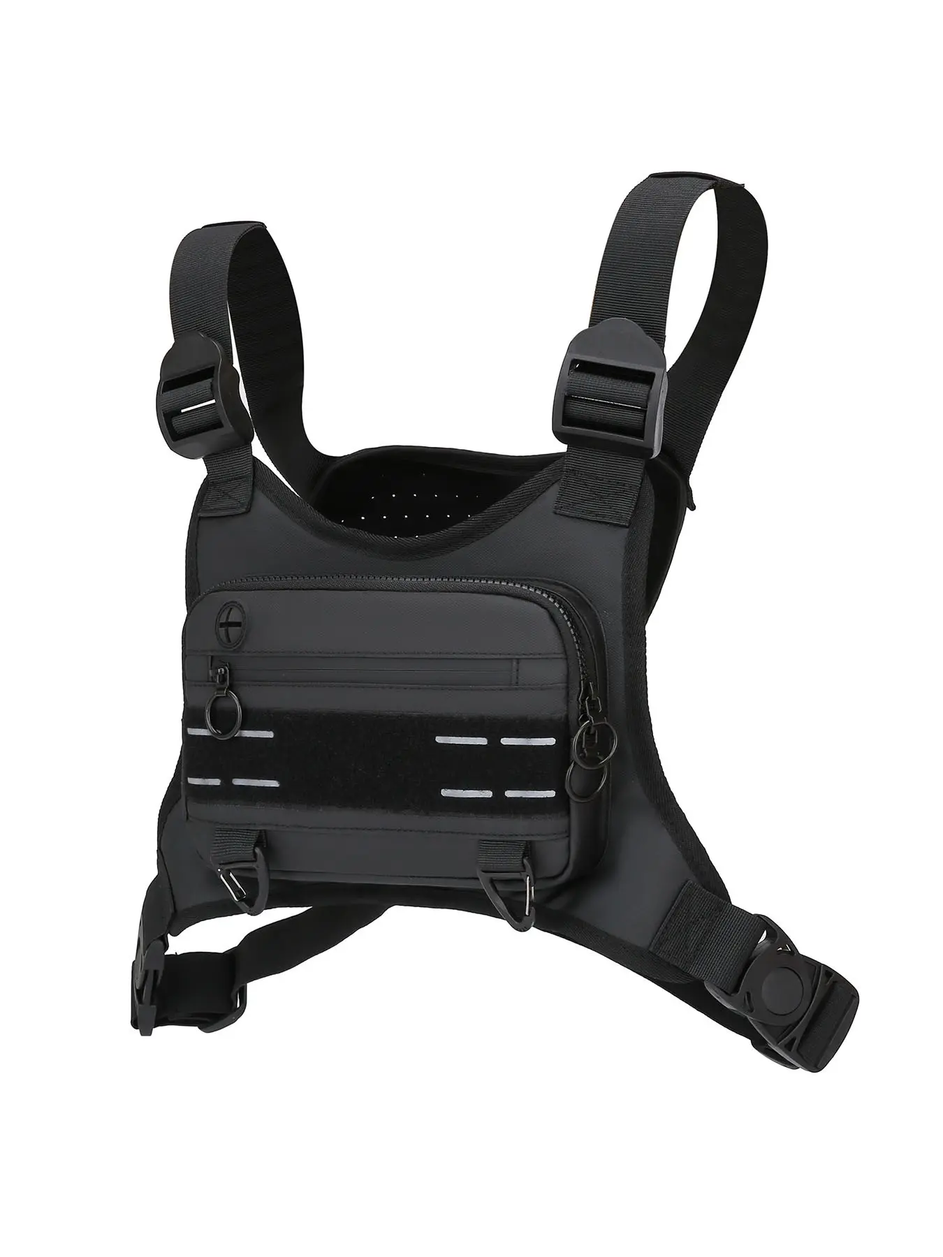 Men's Outdoor Fashion Running Chest Bag Sports Utility Multi-Layer Water-resistant, Phone Wallet Pocket, Ideal for Running, Marathon, Fishing, Cycling, Hiking