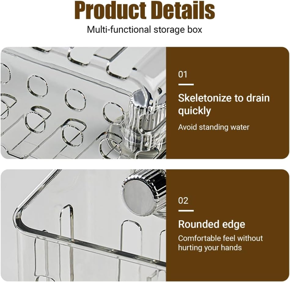 Multi-Functional Suction Cup Sink Rack, Transparent Abs Quick-Dry Space-Saving Organizer, Ideal for Kitchen Sponge, Soap, Brush Storage