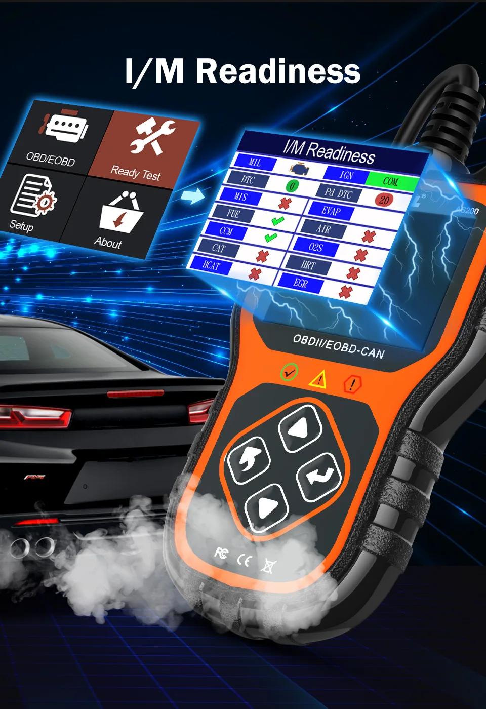 Ancel AS200 OBDII Scanner OBD Code Reader Car Diagnostic Tool Check Engine Fault Ancel AS200 OBDII Scanner OBD Code Reader Car Diagnostic Tool Check Engine Fault