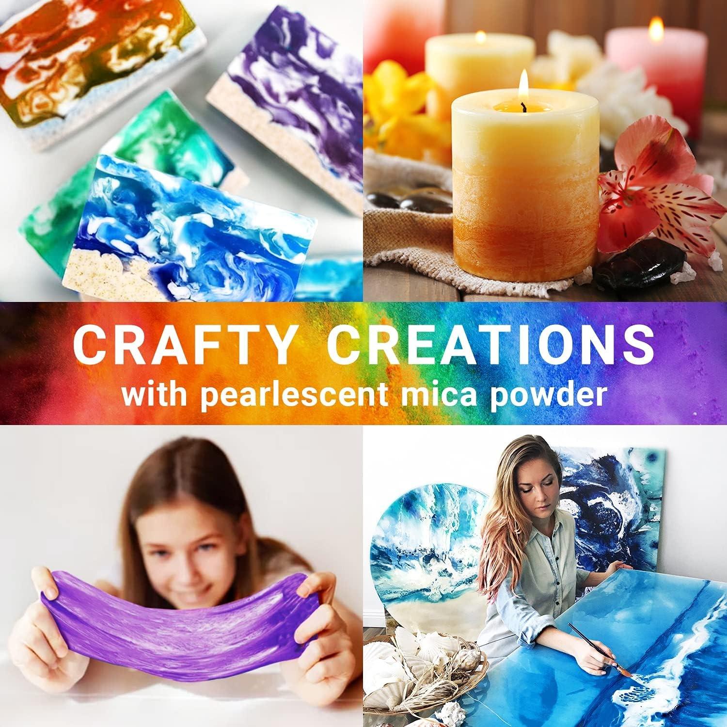 2 Pcs/set  Vibrant Rainbow Mica Powder – Epoxy Resin Pigment for Jewelry Making, Crafts and Art Painting, 1g per Contains, Ideal for DIY Projects, Brilliant Rainbow Shades and Long-lasting Color Performance, Ideal Gift for Christmas and Other Holidays.