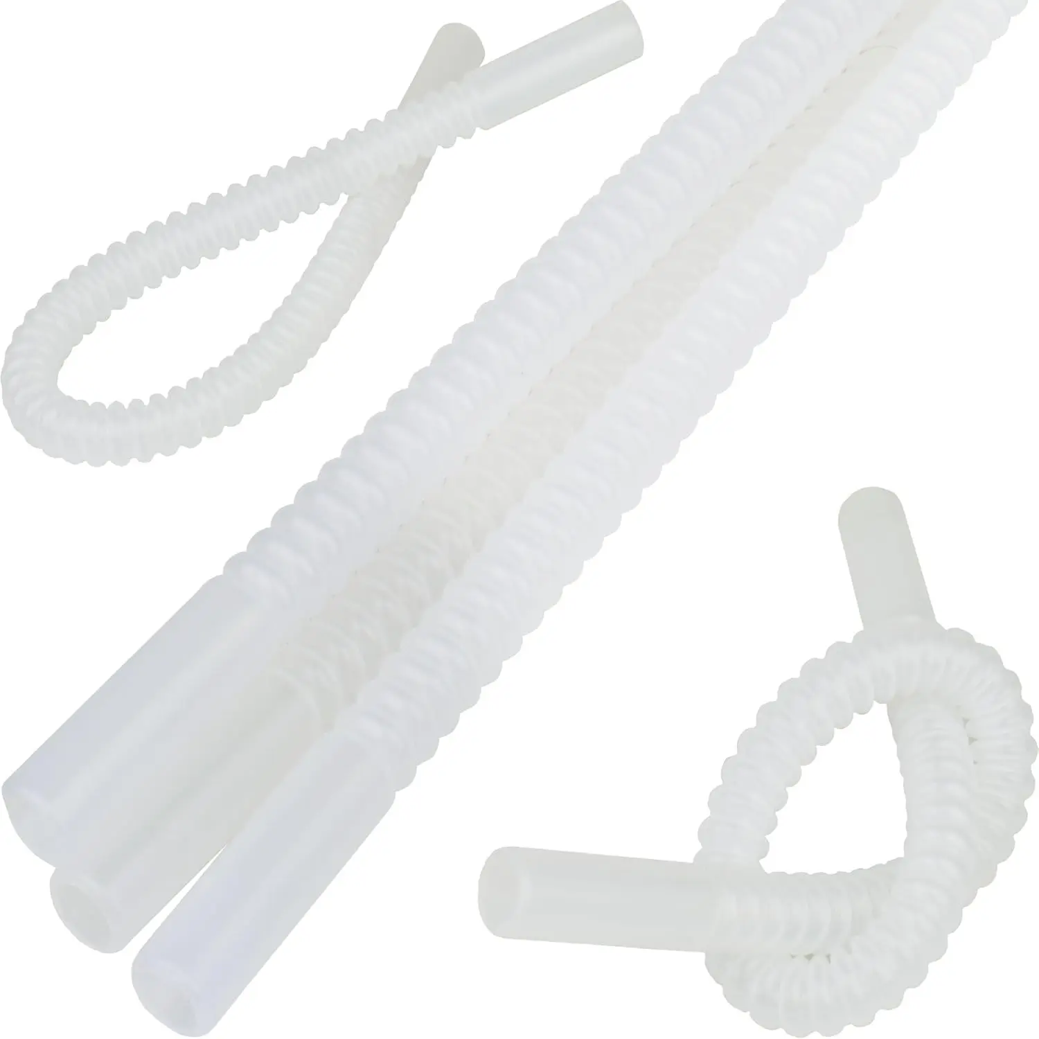 Bendable Straws - 11 inch Long Flexible Straws - Bendy Drinking Straw Reusable - 5 PackGift