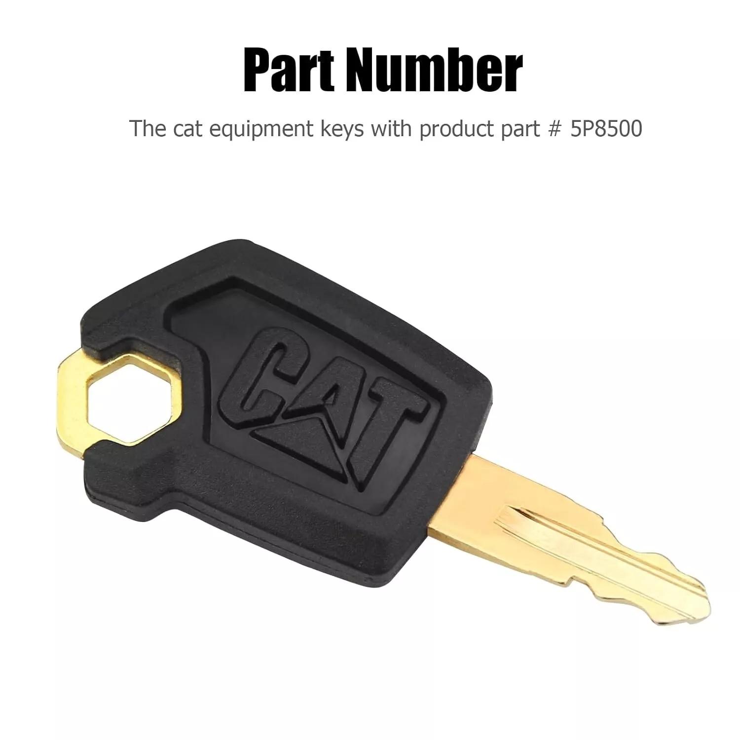 CAT Caterpillar Heavy Equipment Ignition Key - Replacement Key for Caterpillar Excavator Loader Bulldozer Forklift, Durable Heavy Duty Ignition Key for CAT Construction Machinery