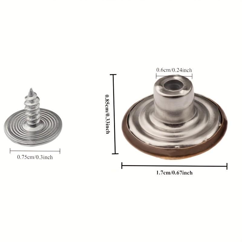 11-Piece Copper Color Adjustable Seamless Metal Buttons, Ideal for Jeans, Easy Installation, Perfect for DIY Enthusiasts and Tailors