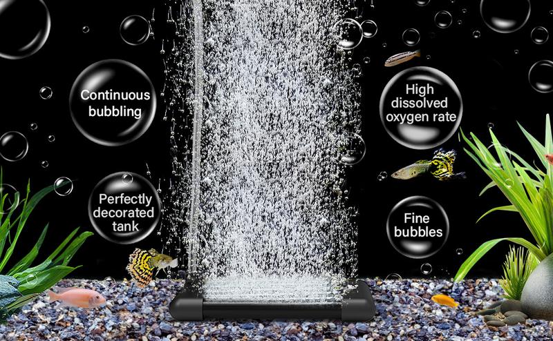hygger aquarium bubble tube Non-Clogging Fish Tank Bubbler, Aquarium Air Stone with Special EVA Material, Air Bubbler for Nano Air Pump Fish Tank Small Bucket and Hydroponics