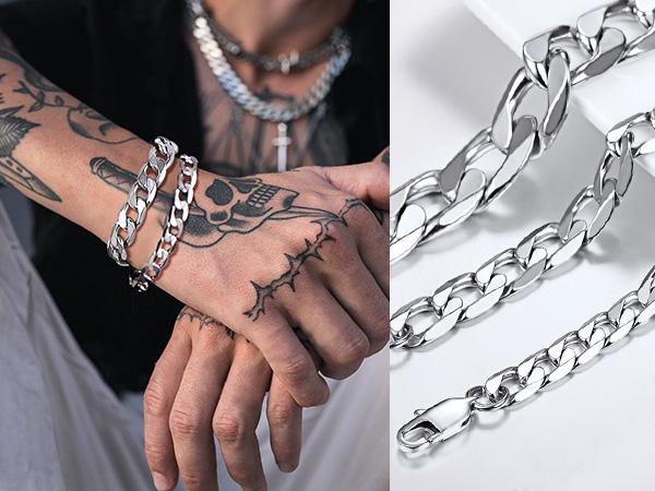 PROSTEEL Cuban Chain Bracelet Stainless Steel Link Chain Cuban Bracelet 6mm/9mm/13mm Width Hip Pop Fashion Chunky Jewelry Unisex For Men WomenGift Box
