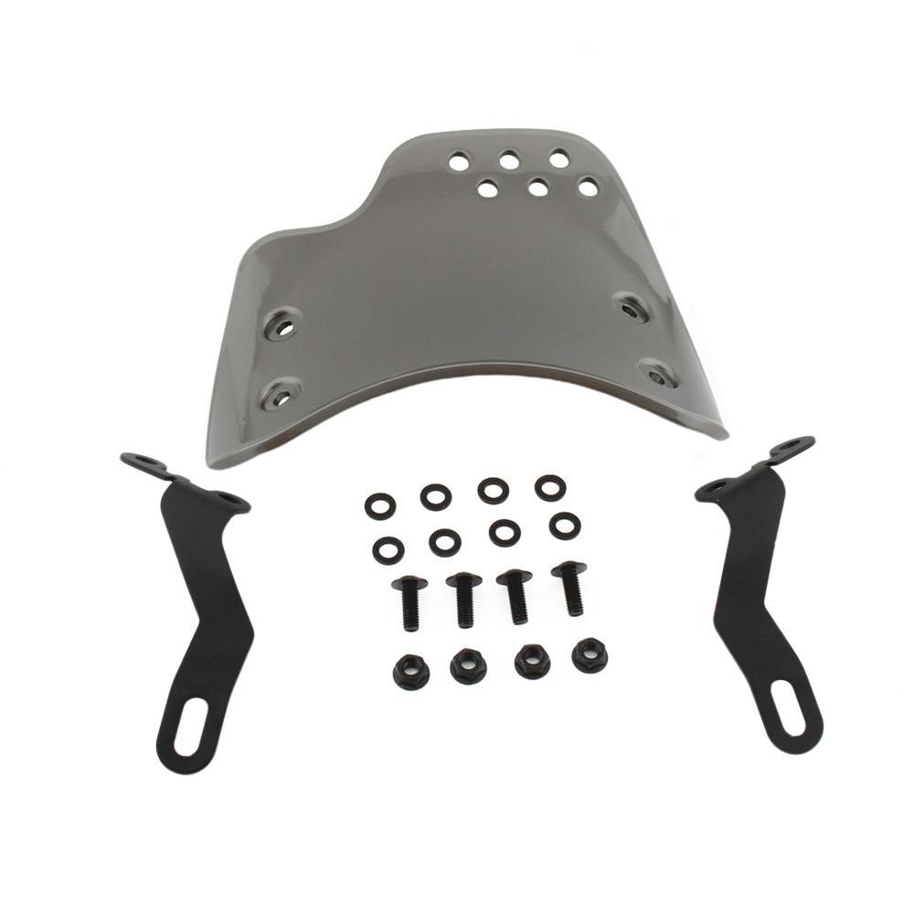 1PC Universal Motorcycle Windshield for Husqvarna Yamaha XSR Royal Enfield Triumph Round Headlight Models UV Resistant Scratch Proof Quick Release Windscreen Cafe Racer Wind Deflector