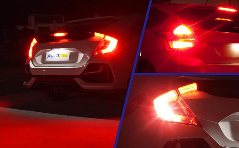 AUTOONE LED Strobe Brake Light Bulbs, Super Bright Tail light Halogen Replacement Bulb Brilliant Red, 7443/7440/7441/7444/T20/W21W, 2800LM 300% BrighterLED for Backup Light, Tail Light, Brake Light, Turn SignalLight, Parking Light, Pack of 2