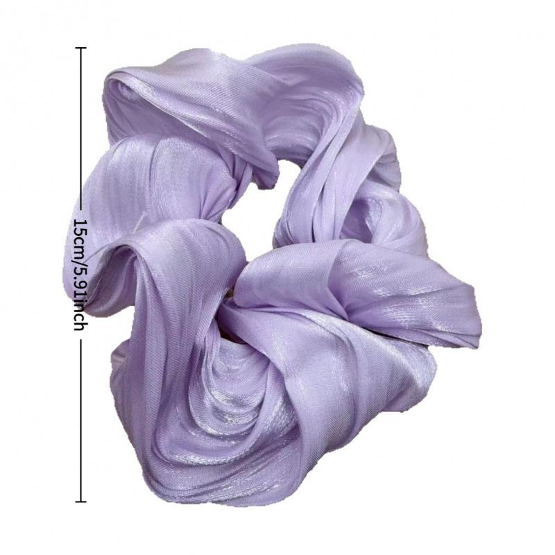 4Pcs Cream Puff Hair Scrunchies, Cute Fairy Forest Style Hair Ties for Women, Sweet Hair Accessories for Camping, Picnics, Parties & Holiday Gifts