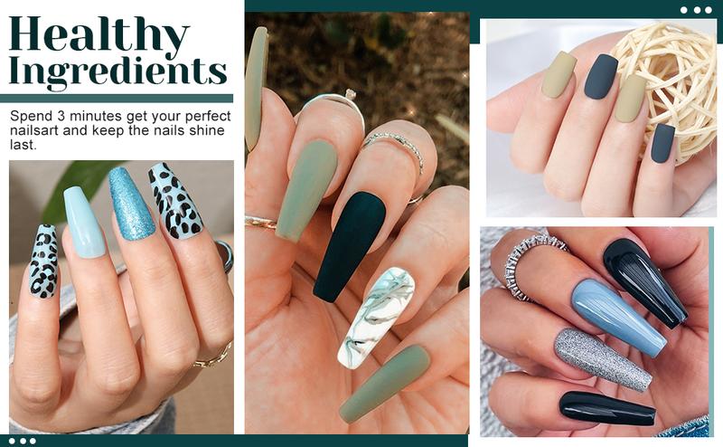 JEWHITENY Gel Nail Polish Kit, Soak off Nail Lamp Gel Polish Starter Kit with 2pcs Glossy & Matte Top Coat and 2pcs Base Coat Gifts for Women