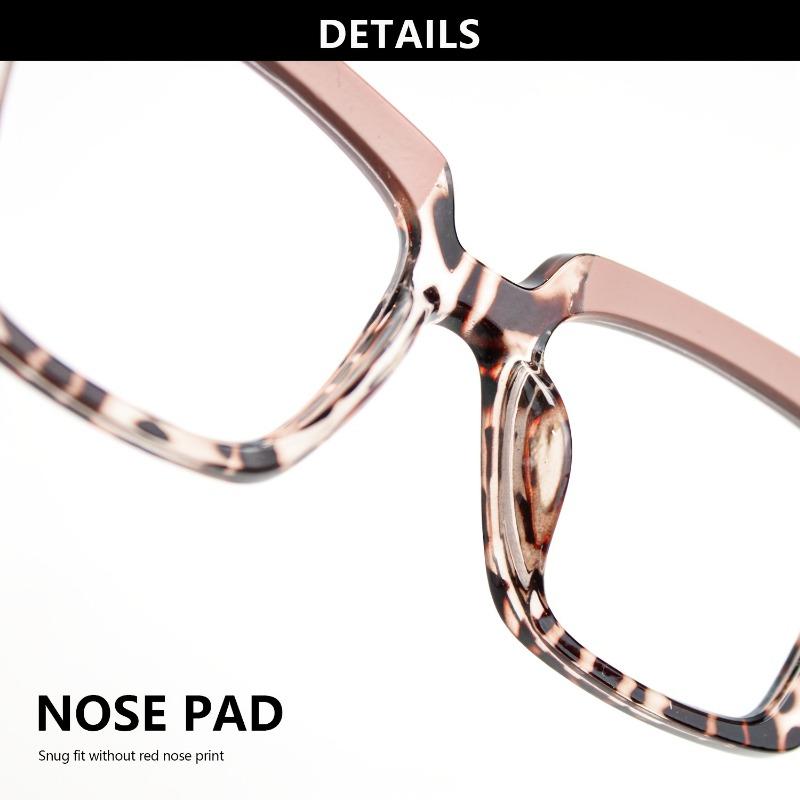 GIGULA 7-piece large frame progressive reading glasses, with spring hinge, close to the face, ladies' reading glasses, suitable for daily use parties, can be used for driving, High Quality Eyewear