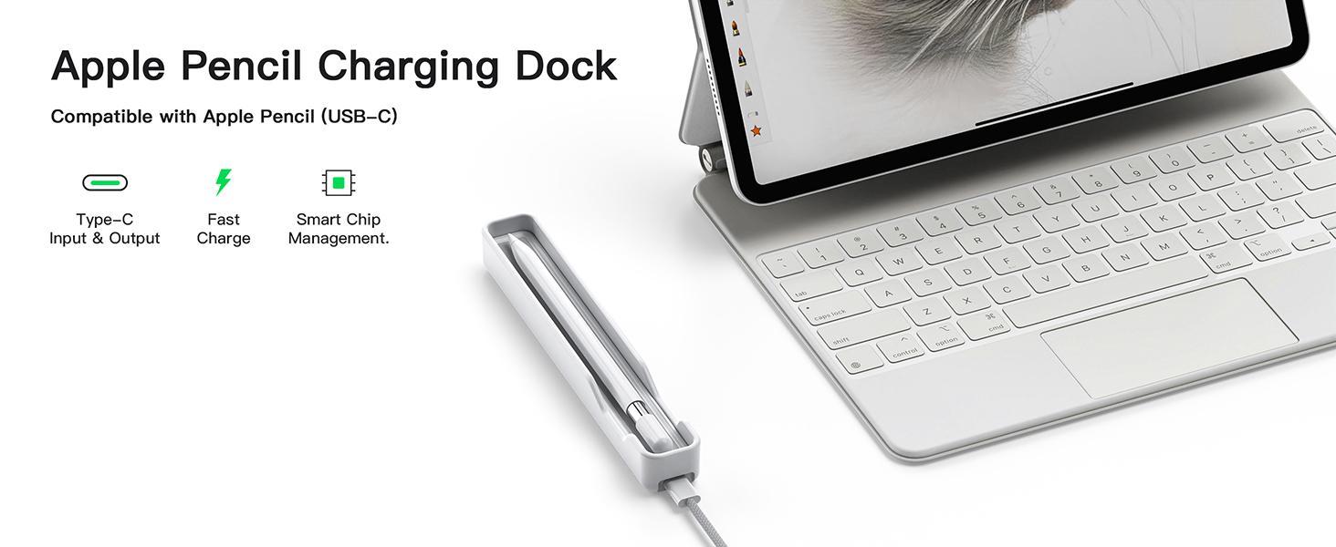 USB-C Charging Dock for Apple Pencil 3 (USB-C) & 2&1 Smartphone Cellphone