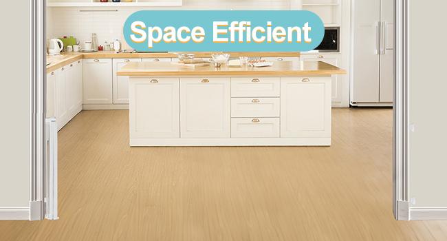 dearlomum Retractable Baby Gate 33.6" Tall Extends 55"-197" Wide Child Safety Gate for Doorways Stairs Hallways Indoor/Outdoor Black/Grey Playpen Nursery Infant Newborn