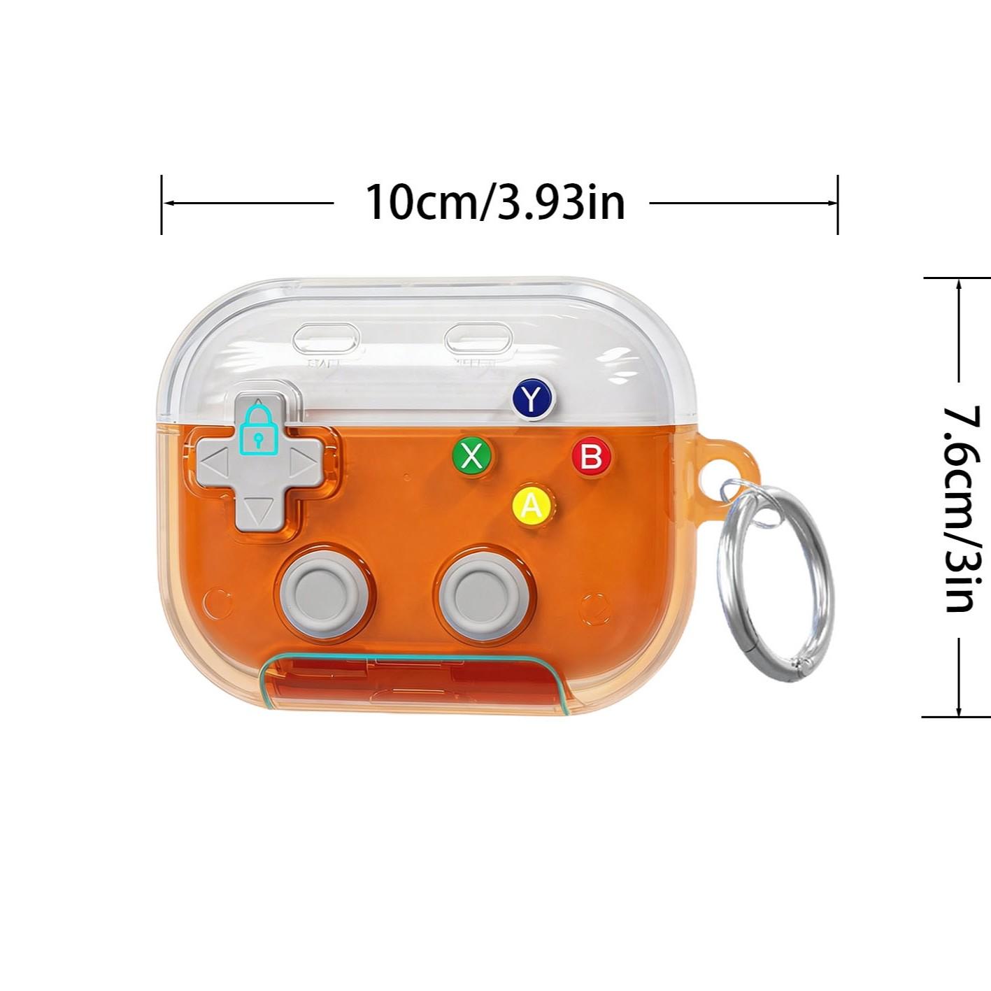 Transparent Anti-Drop Game Controller Shape Earphone Case, Shockproof Stand Protector for AirPods 3/4/pro, Trendy Personality Design