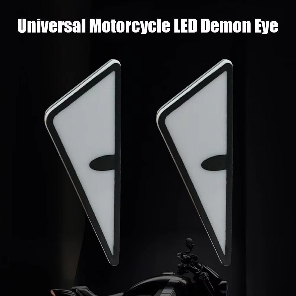 Universal Motorcycle LED Devil'Eyes Lights Demon Eyes Headlight Motorcycle Mini Projector Lens Lamp Car Decoration Lights