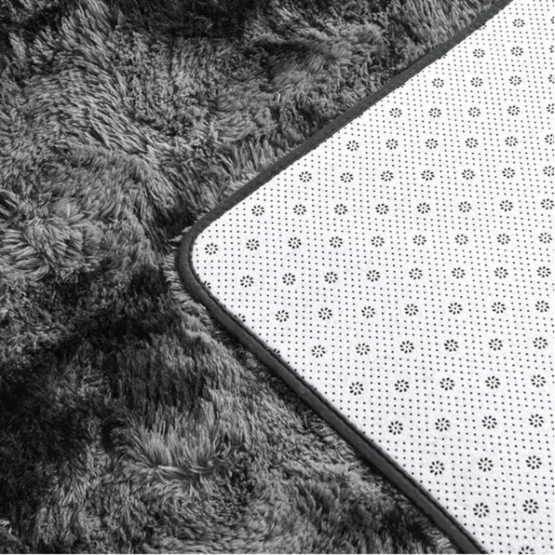 2 Piece Set Nordic Style Oval Long Rug, Bedroom Balcony Carpet, Living Room Full Spread, Simple Long Hair Floor Mat, Indoor Rug