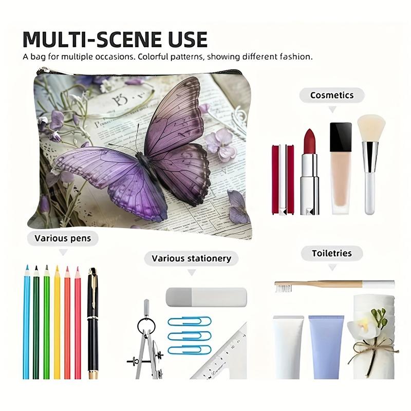 Different butterflies selection Pattern Makeup Bag, Multi-functional Storage Bag, Travel Makeup Bag, Suitable for Leisure Travel, Business Trips3.31PYT-2