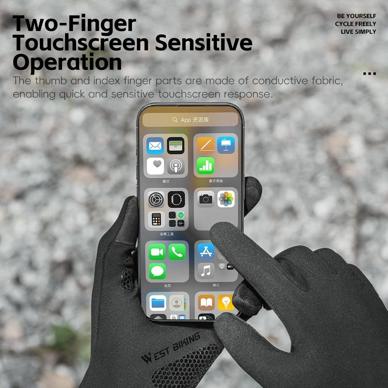 WEST BIKING Winter Gloves.Highly Elastic Soft And Skin Friendly Outdoor Sports Gloves,Touch Screen Windproof Thermal Gloves,Full Finger Anti Slip Design for Ski Scooter Motorcycle Bike Cycling