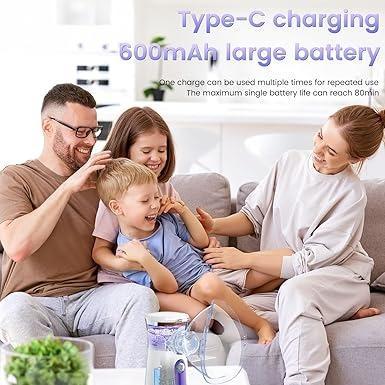 Portable Nebulizer Machine for Adults Kids(4Colors), USB-C Rechargeable Handheld Nebulizer for Breathing Treatment, 3 Adjustable Modes, Efficiency&Quiet, 3 Masks, Travel and Home Use