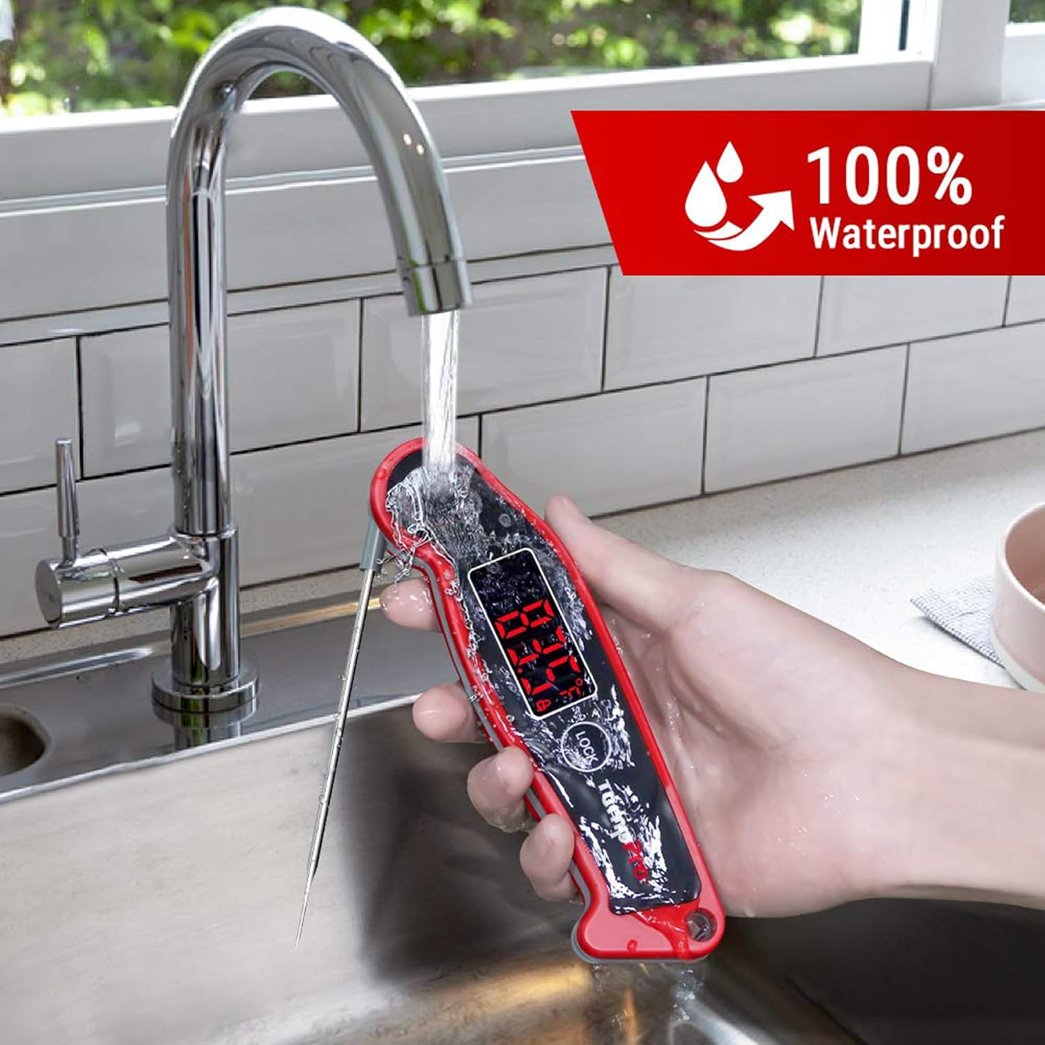 TP19  Digital Meat Thermometer for Grilling with Ambidextrous Backlit & Thermocouple  Read Kitchen Cooking  Thermometer for Candy Oil BBQ  (Previously )