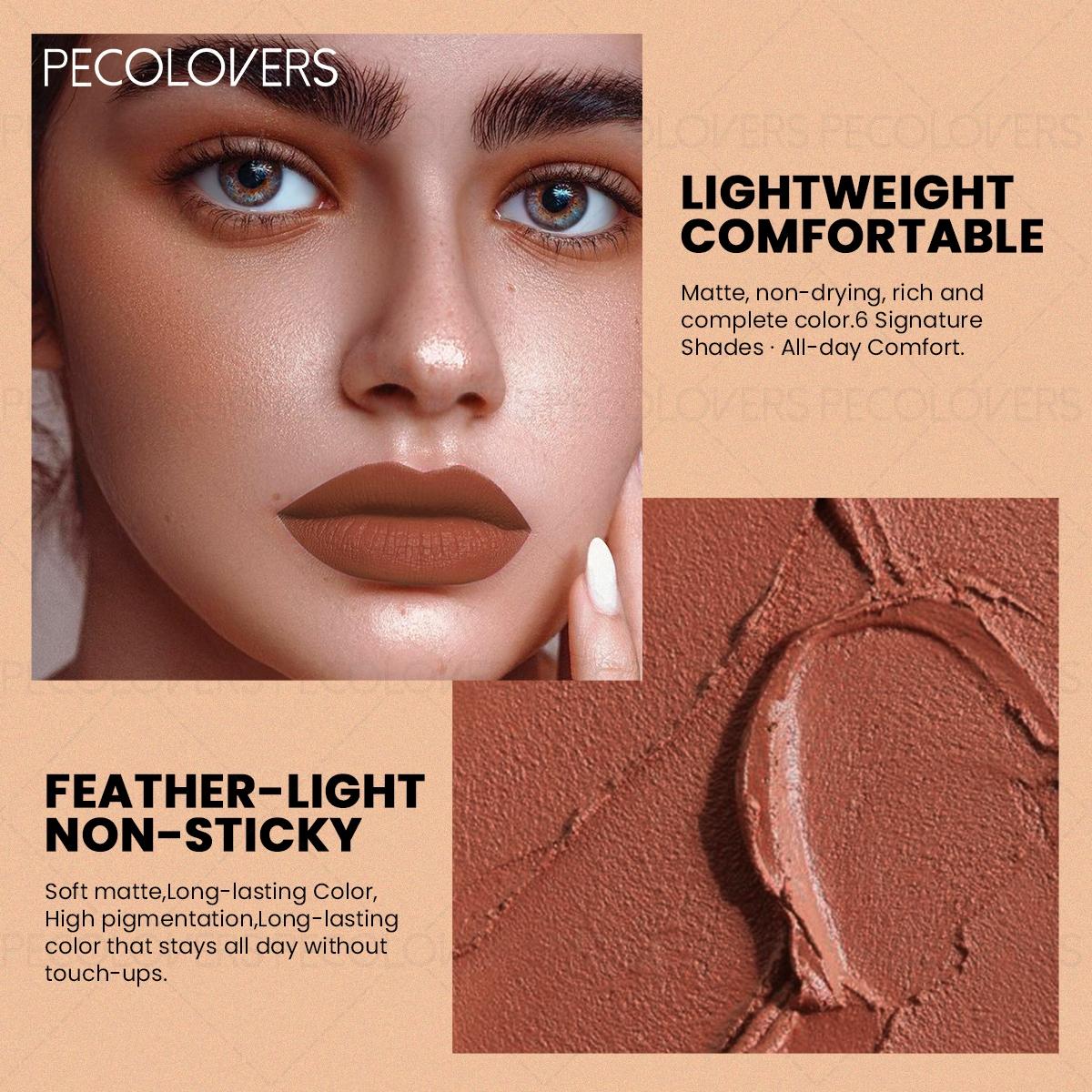 1PC Matte Brown Lipstick Color Stick - Non-stick Cup, Suitable for Autumn and Winter Makeup, High Pigmentation, Silky Smooth, Nude Makeup, Perfect Christmas Gift