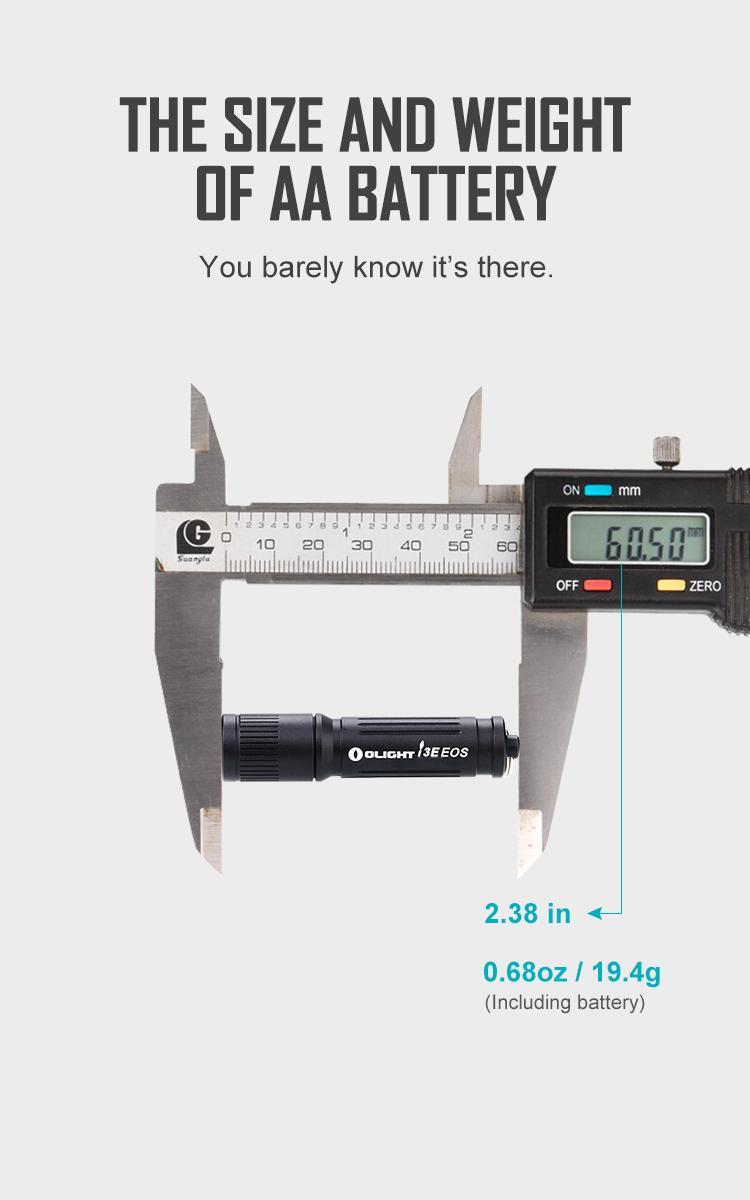 OLIGHT i3E EOS 90 Lumens PMMA TIR Lens AAA Flashlight Compact Keychain Flashlight EDC Flashlight for Night, Camping