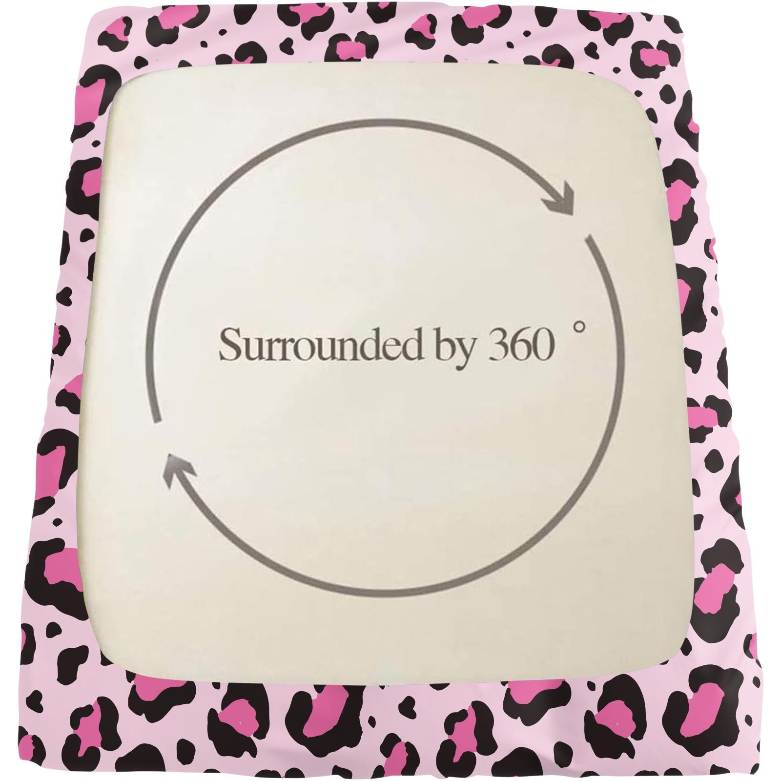 3-Piece Set Cute Leopard Print Bedding Set, Bed Sheet Sets, Decorative Bedsheet Sets, Includes 1 Fitted Sheet and 2 Pillowcases, Home Hotel Room Decor, Bedroom Decoration, Perfect Gift