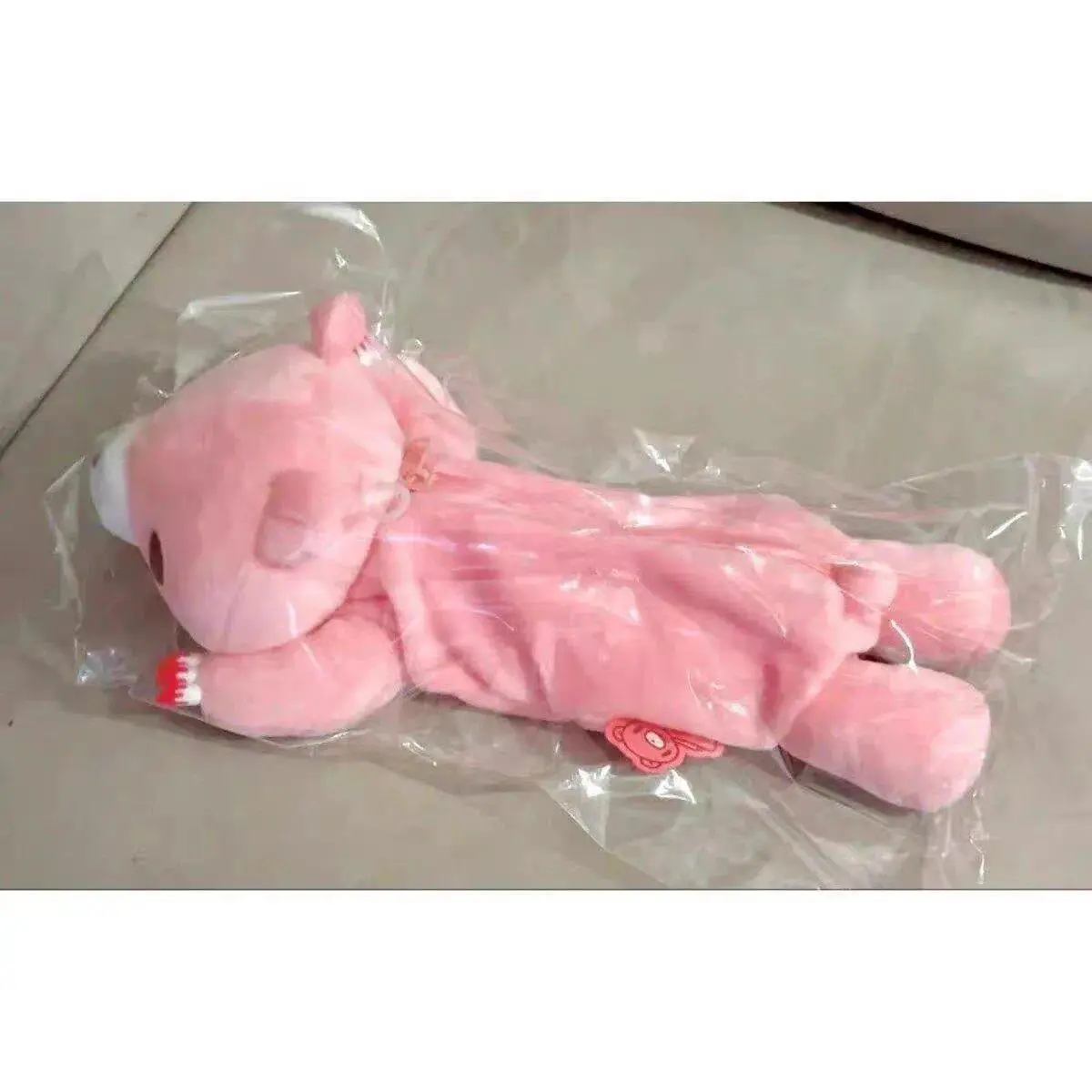 Cartoon Gloomy bear Y2K Pink bloody Bear plush Storage bag cute kawaii Bear Prone pose Pencil Case Organizer Bag Cosmetic Pouch