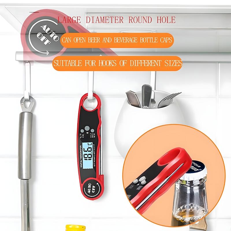 Digital Meat Thermometer, 1 Count Waterproof Food Thermometer, Instant Read Kitchen Thermometer for Dining Room Barbecue Home, Digital Cooking Thermometer