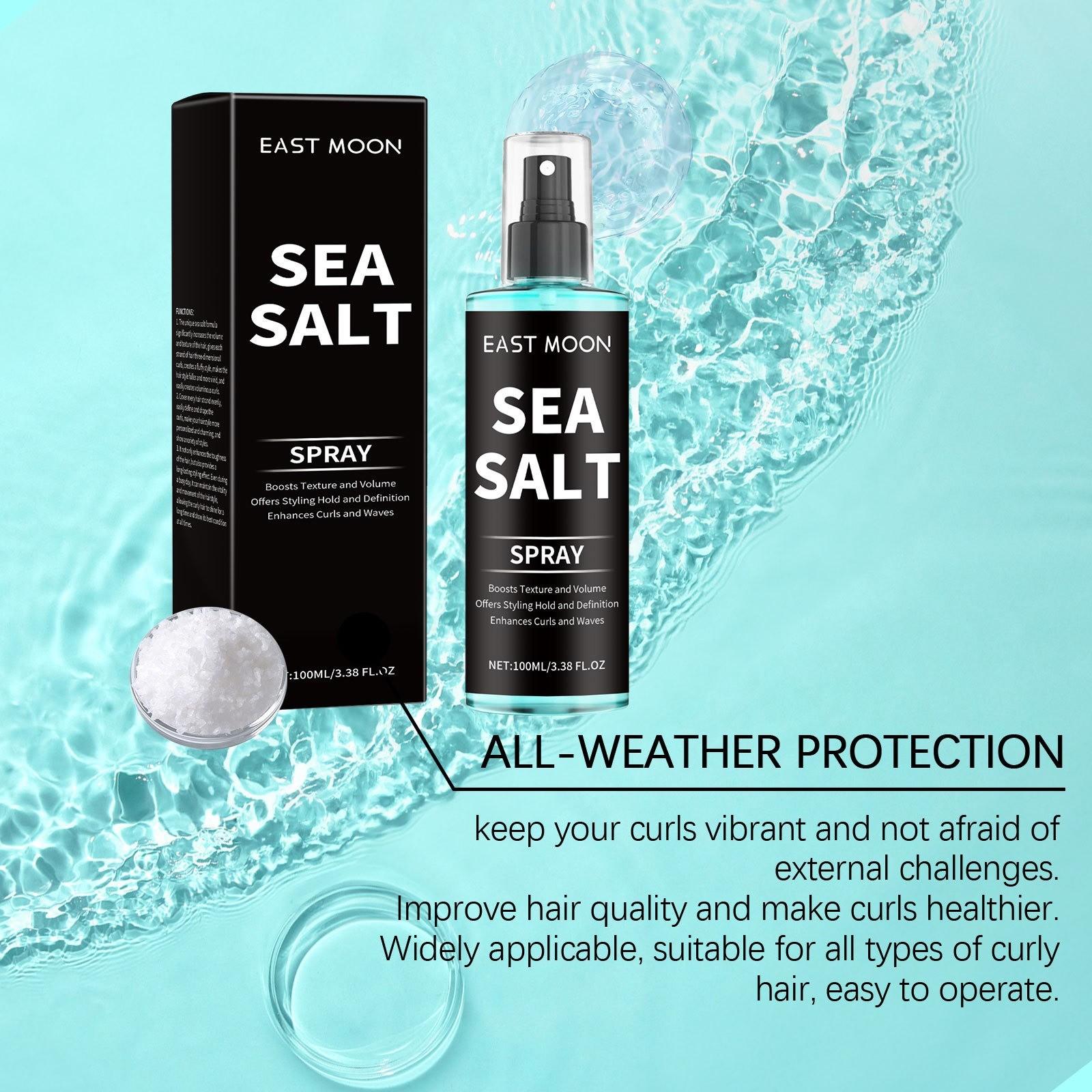 Sea Salt Curl Spray, Styling Gel for Curly Hair, Lightweight Hold, Refreshing Formula, Easy-To-Use Hair Mist, Perfect for Lazy Days