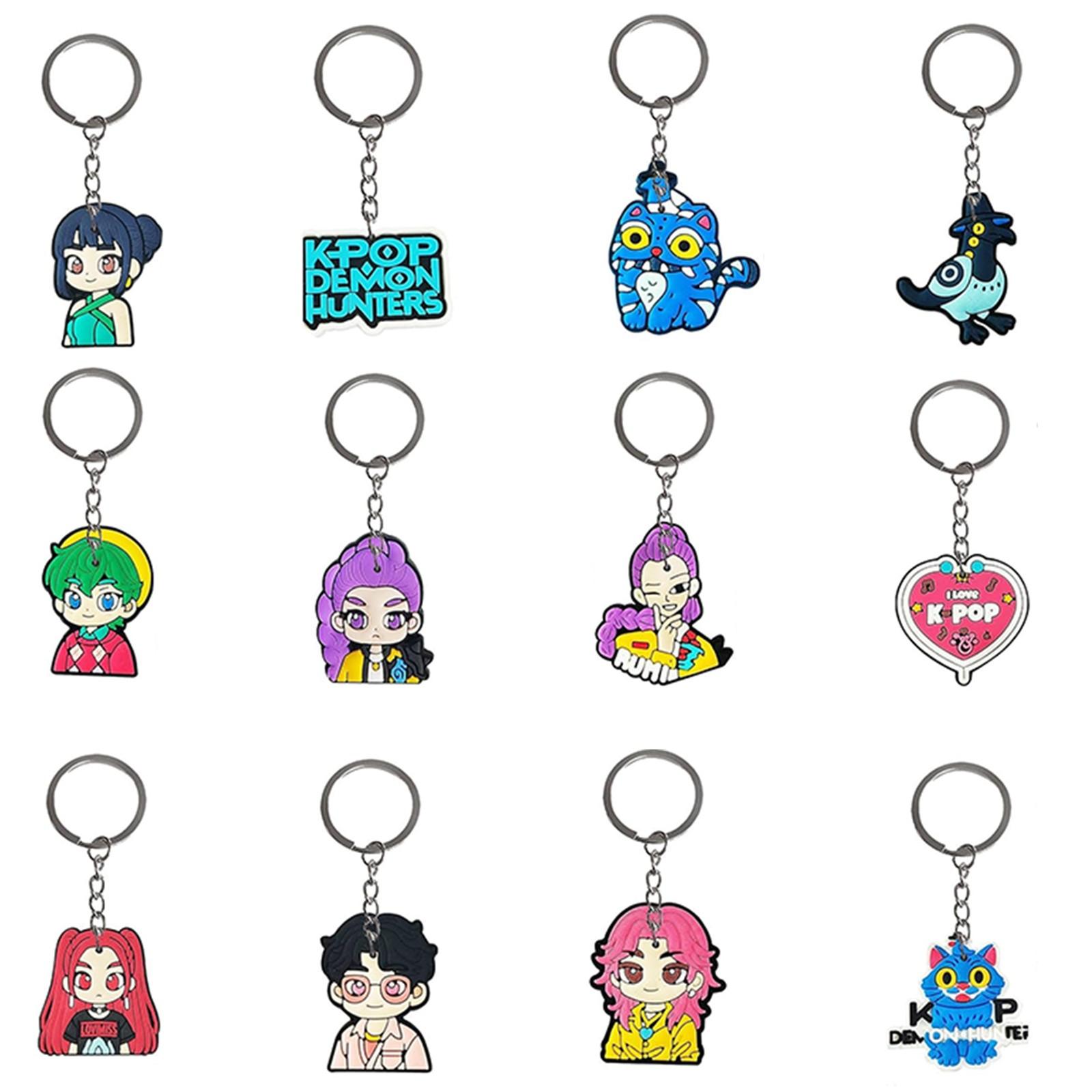 Korean cartoon girl group Dopamine Party gift set 5-piece set: 12 bracelets, 12 keychains, 12 gift bags, 12 cartoon badges, 12 decorative glasses, leaving unforgettable party memories