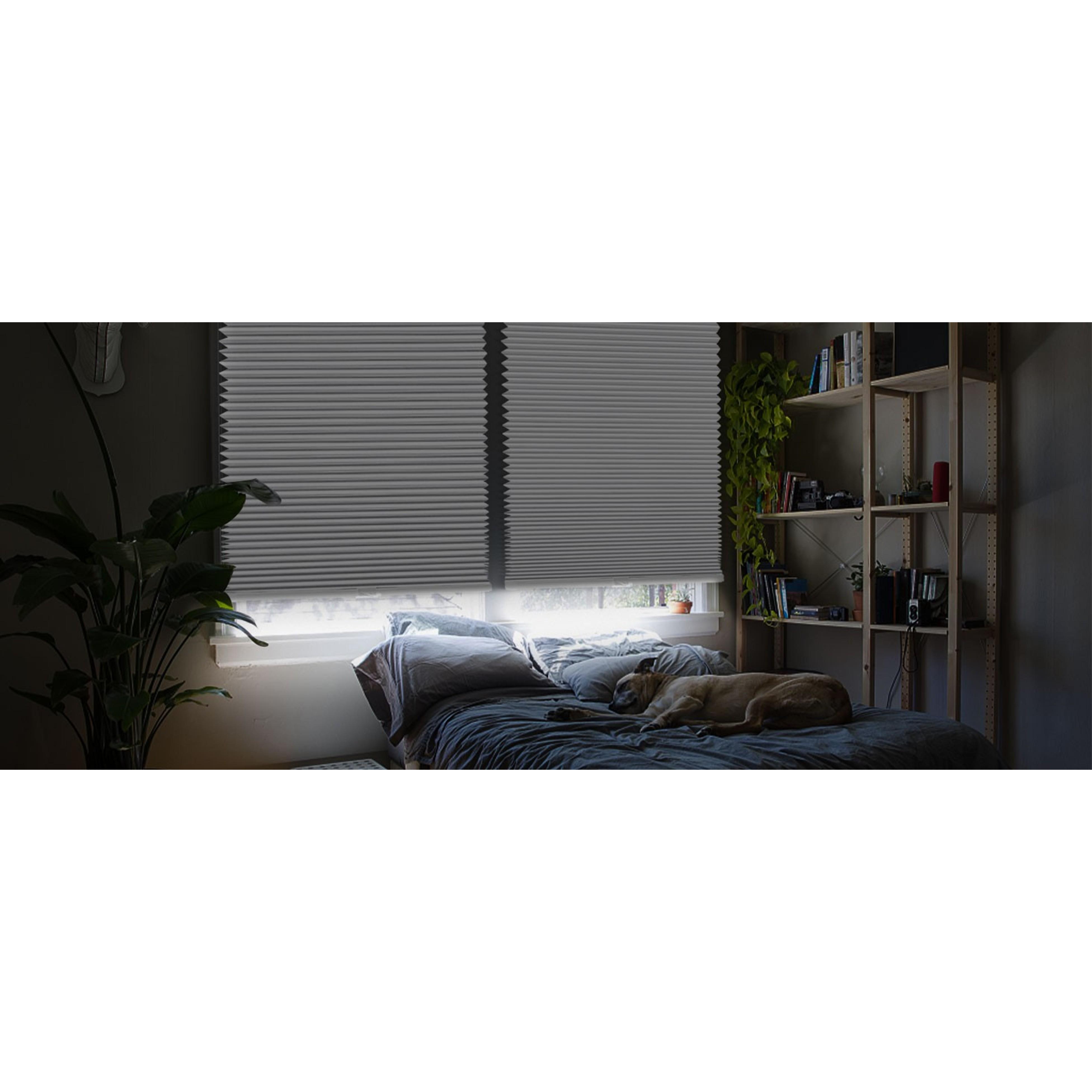 Custom Cordless Blackout Cellular Shades for Windows, Honeycomb Window Shades with Thermal Insulation, Child & Pet Safe Room Darkening Shade, Easy Install, Custom Size, White