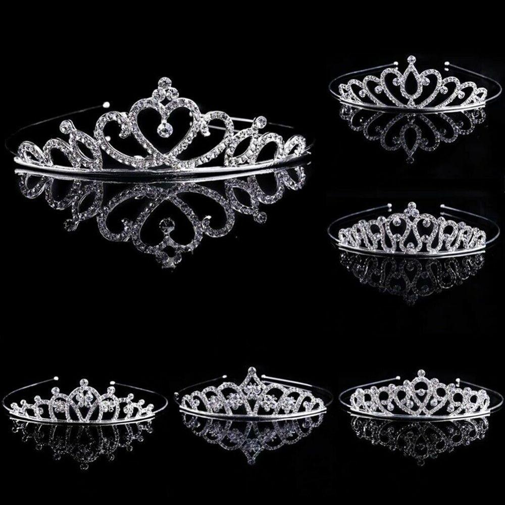 Rhinestone Royal Queen Princess Crown Crystal Wedding Tiaras for Women Headband Bride Hair Accessories Fashion Hair Jewelry