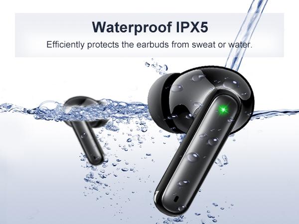 ONE LIFE True Wireless Bluetooth 5.3 Earbuds with LED Display TWS In-Ear Headphones with Mic, Lightweight Ergonomic Design, Long Battery Life, IPX5 Waterproof, HiFi Sound for Sports, Gaming & Travel Audio Charging