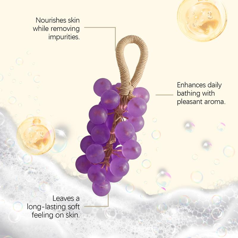 Grape Cluster Handmade Soap 180g, Natural Plant Essential Oils, Gentle Cleansing Moisturizing, Fun Shape, Bath Shower Hanging Decor Gift #TOP PICKS