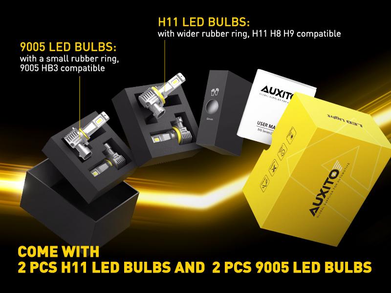 AUXITO 9005/HB3 9006/HB4 9007 9008 H13 H11 H10 H4 H7 H15 H1 H3 LED Headlights Bulbs Combo,Fog Lights, 6500K Cool White,Plug and Play, 120W High-Speed Cooling Fan Light Bulbs, Pack of 4 AUXITO 9005/HB3 9006/HB4 9007 9008 H13 H11 H10 H4 H7 H15 H1 H3 LED Headlights Bulbs Combo,Fog Lights, 6500K Cool White,Plug and Play, 120W High-Speed Cooling Fan Light Bulbs, Pack of 4