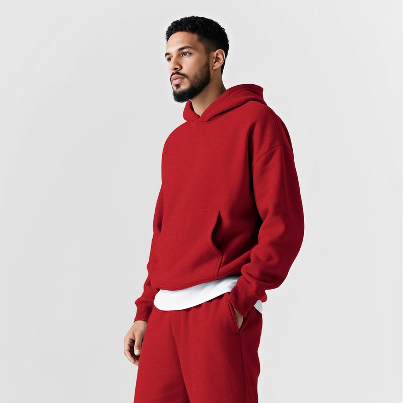 GINGTTO Men's Pullover Sweatshirt Hoodie Casual Unisex Oversized Solid Loose Fit Comfy Streetwear