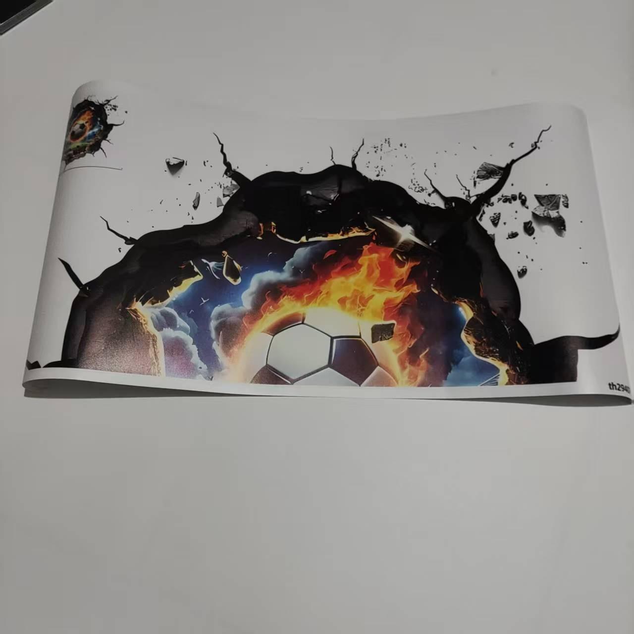 World Cup Football 3D Stickers, Enhance Atmosphere with 3D Visuals, 5 Rolls Per Bag, Soccer Wall Decals for Decorative Use