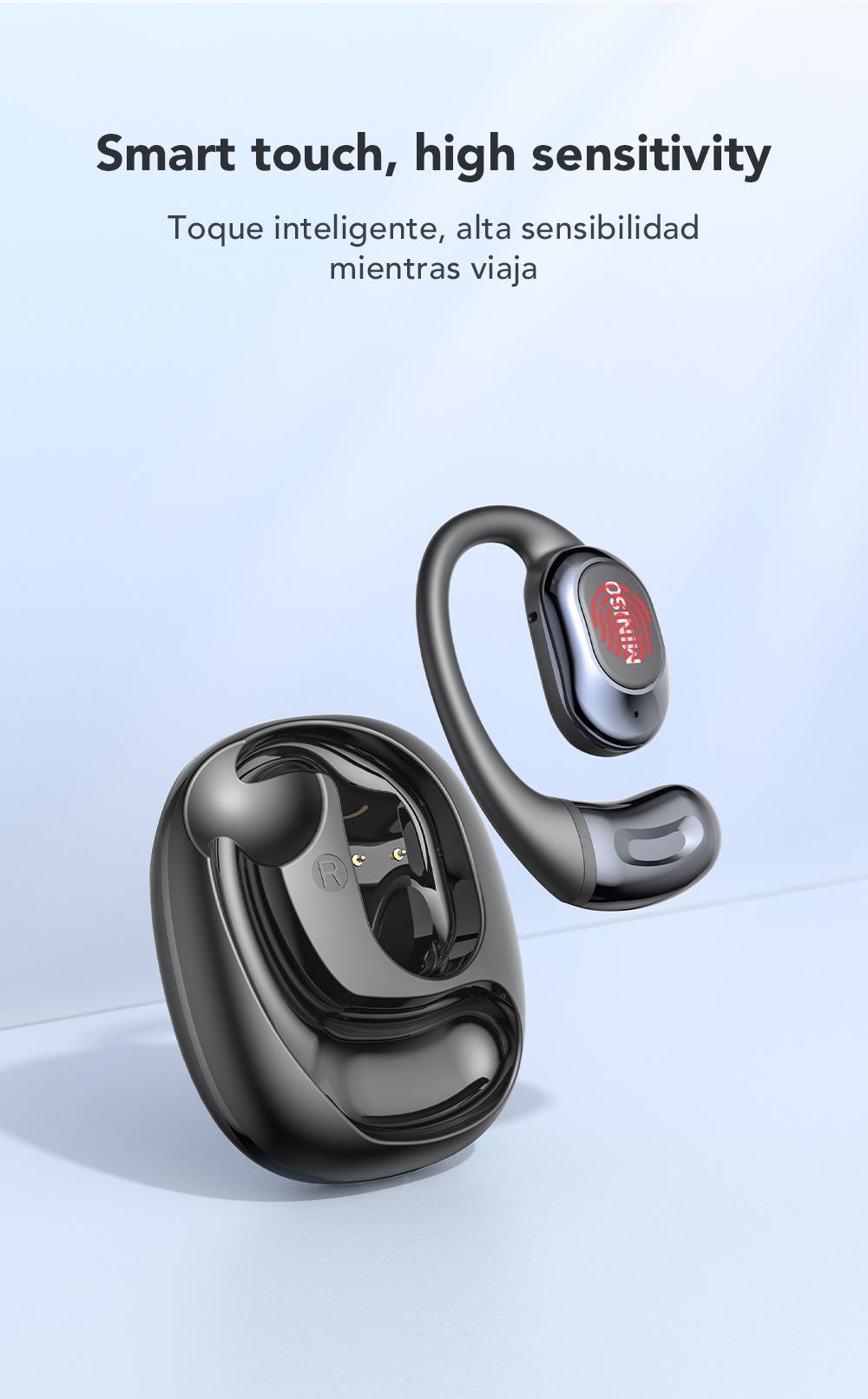 MINISO MS156 True Wireless Open Ear Headphones Bluetooth 5.4 Bone Conduction Earphones Over Ear TWS Headset for iPhone Android Phone Electric Audio Earbuds